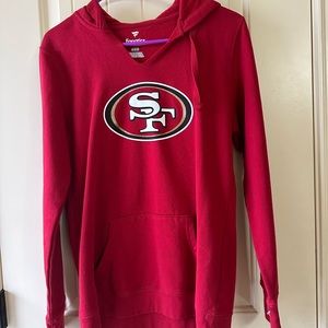 Niners, 49ers fanatics pullover hoodie size medium